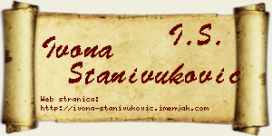 Ivona Stanivuković vizit kartica
